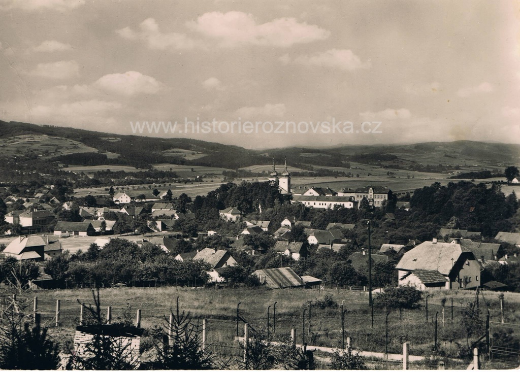 Pohled na kostel Zašové-U